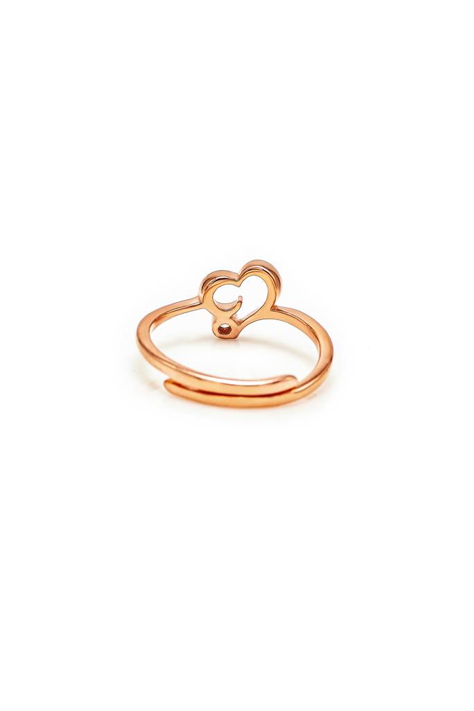 Silberry 925 Sterling Silver Single Heart Adjustable Ring : R26