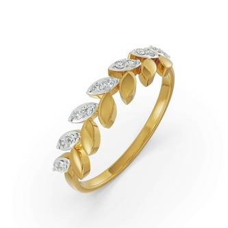 Leafy Crown Diamond Ring : R389