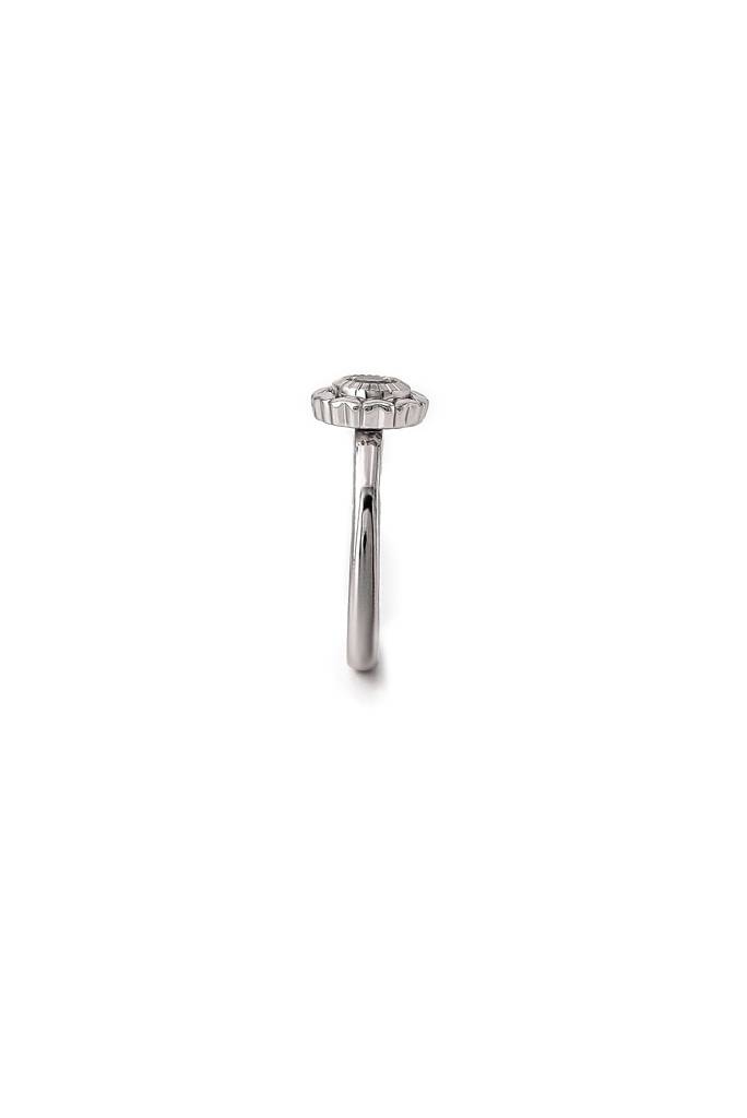 Silberry 925 Sterling Silver Wheel Of Heart Ring (5 In 1 Crystal) : R3