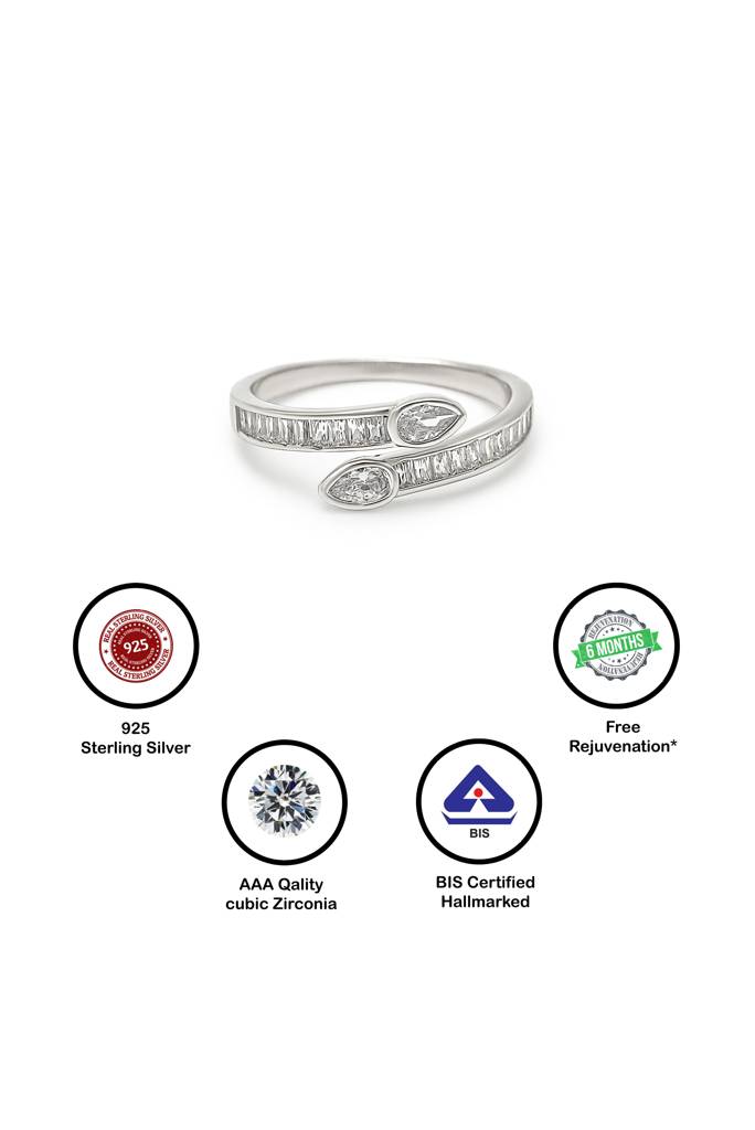 Silberry 925 Sterling Silver Twister Ring : R445