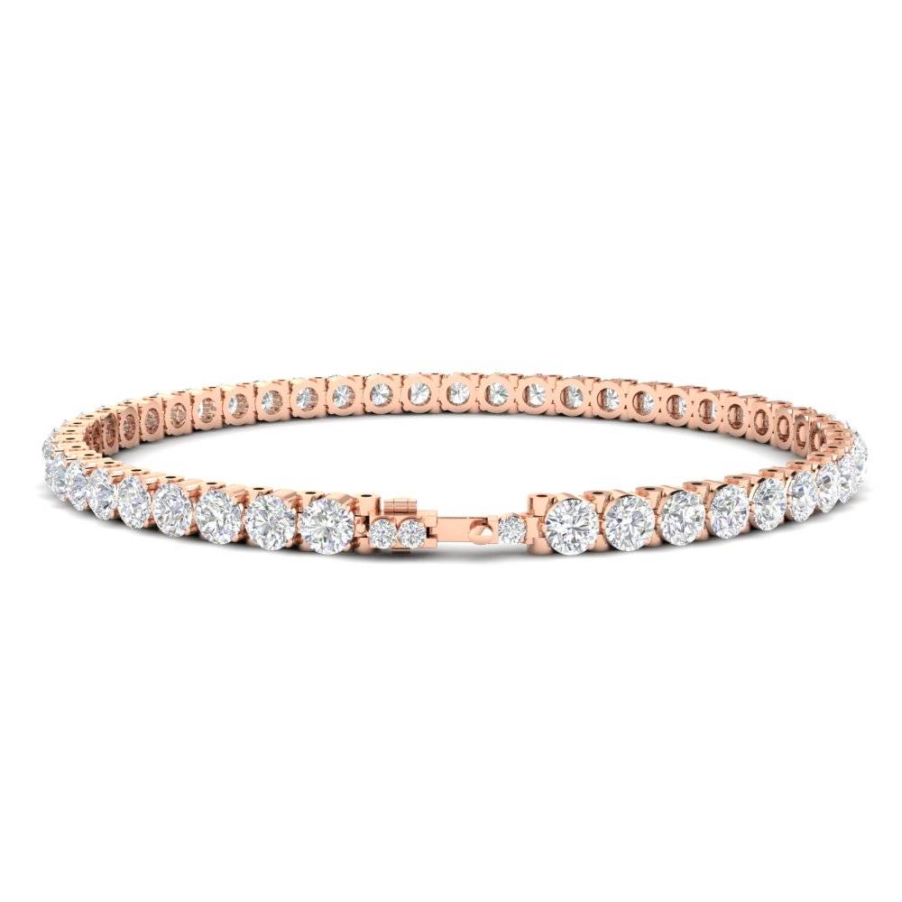 7.50 Ct Round Cut Moissanite Tennis Bracelet 14K Gold Plated : FJ_004