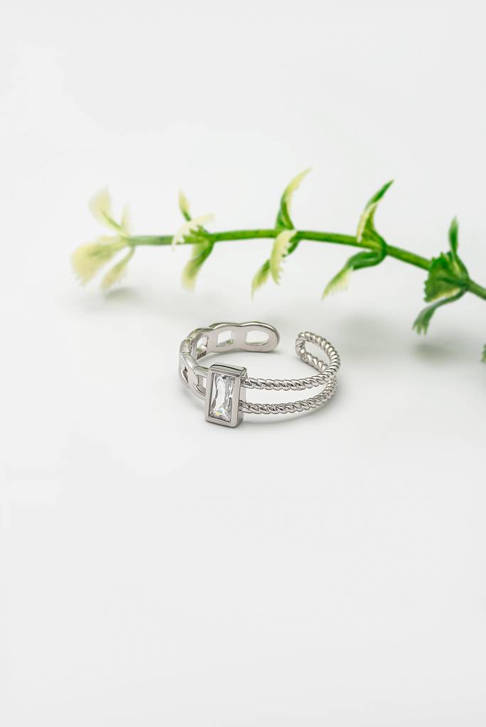 Silberry 925 Sterling Silver Eclipse Ring : R555