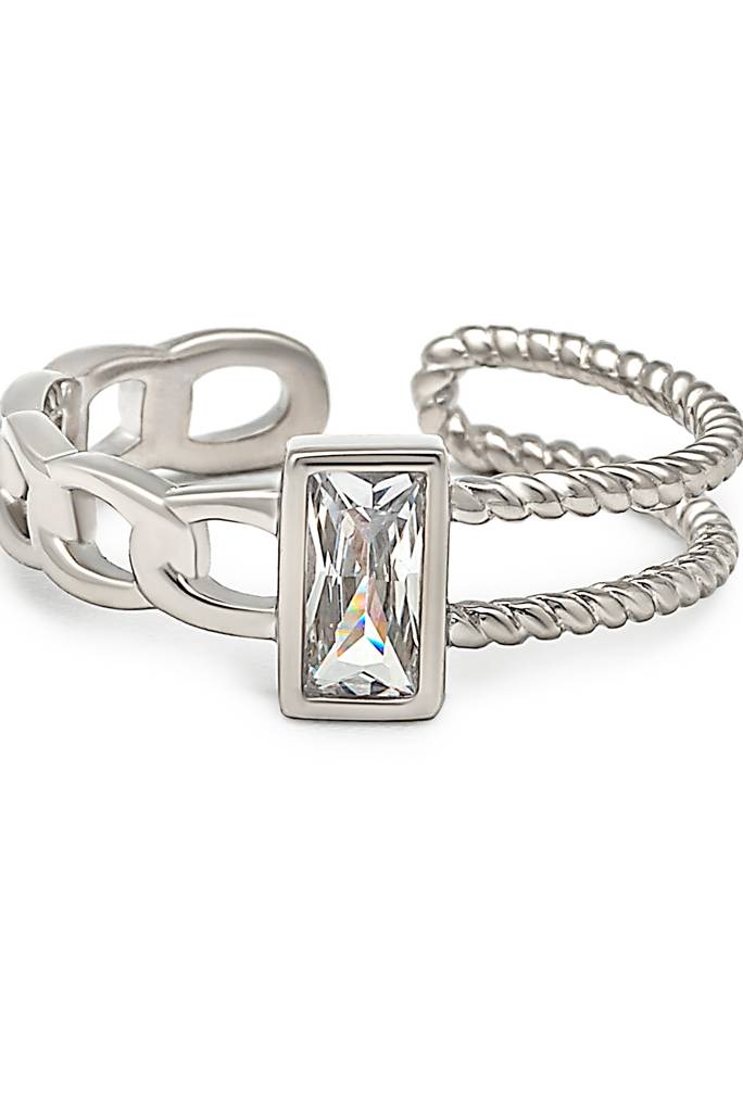 Silberry 925 Sterling Silver Eclipse Ring : R555