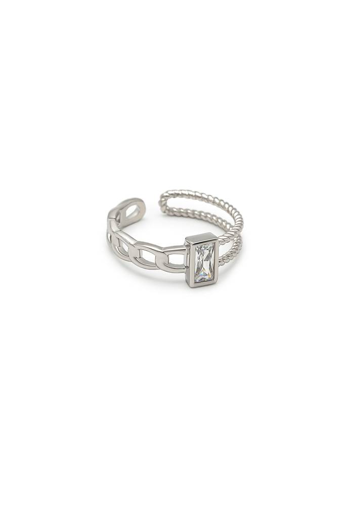 Silberry 925 Sterling Silver Eclipse Ring : R555