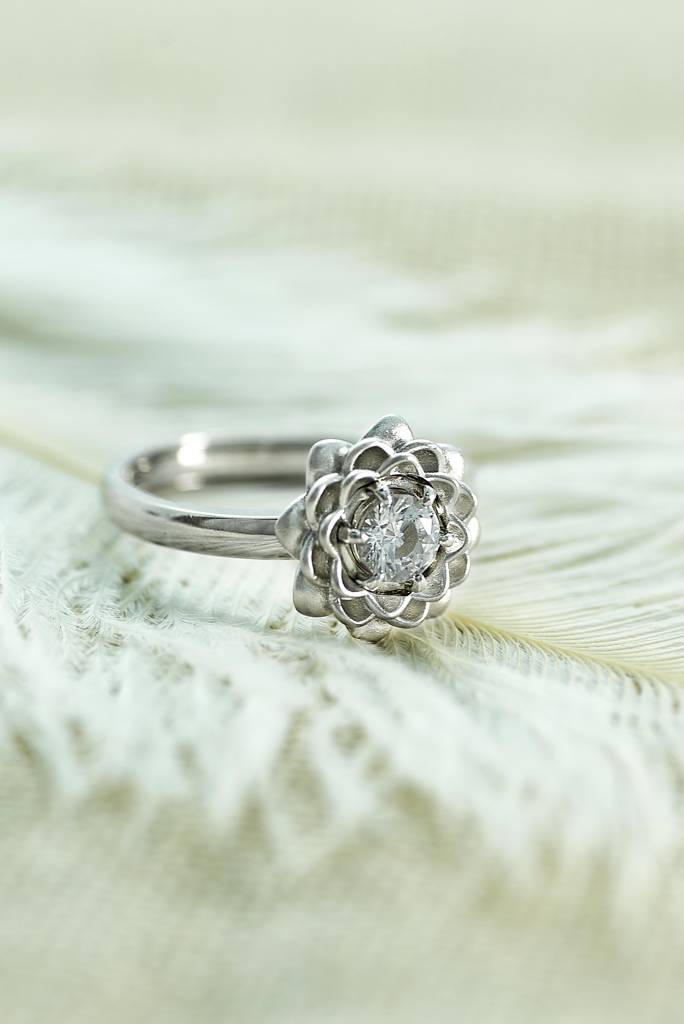 Silberry 925 Sterling Silver Marigold Ring (5 In 1 Crystal) : R66