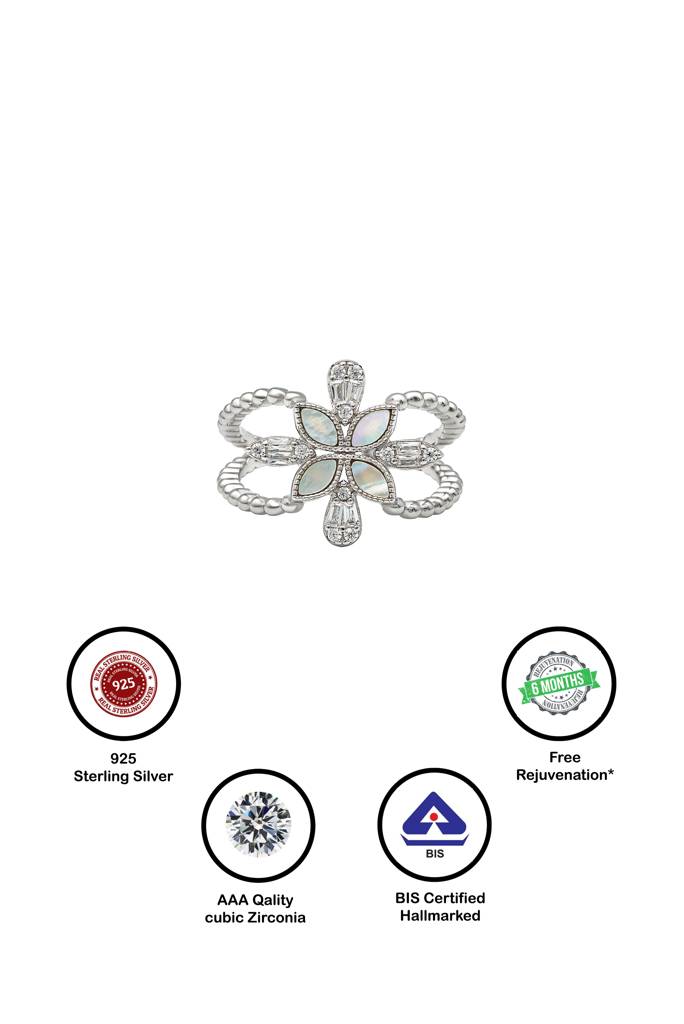 Silberry 925 Sterling Silver Gracious Wings Ring : R678