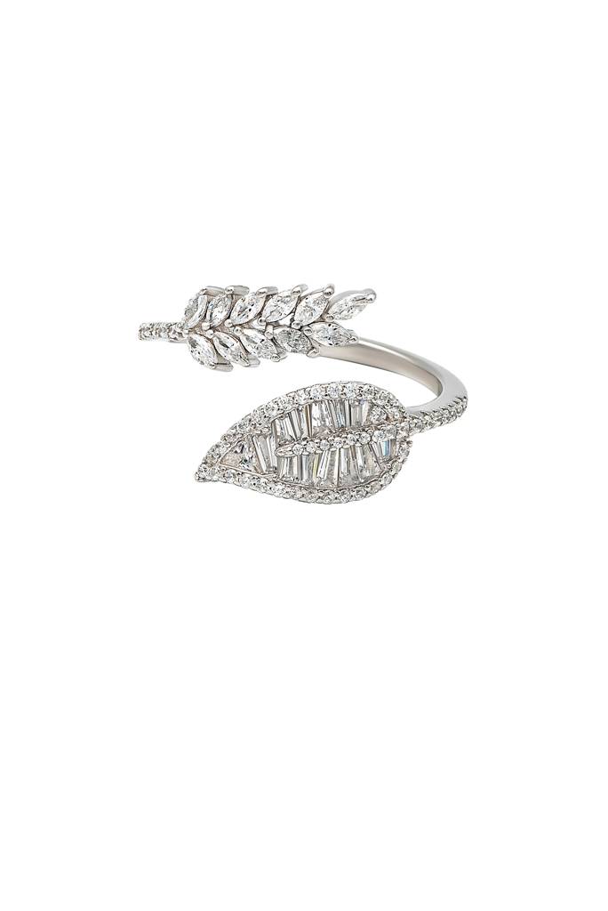 Silberry 925 Sterling Silver Autumn Leaf Ring : R685