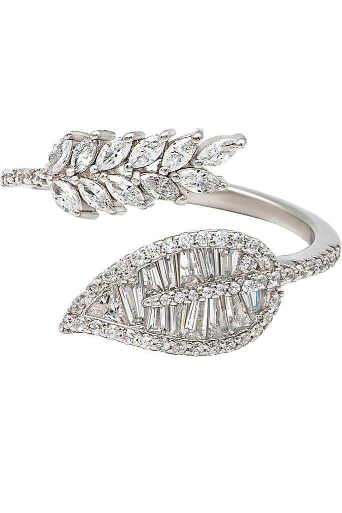 Silberry 925 Sterling Silver Autumn Leaf Ring : R685
