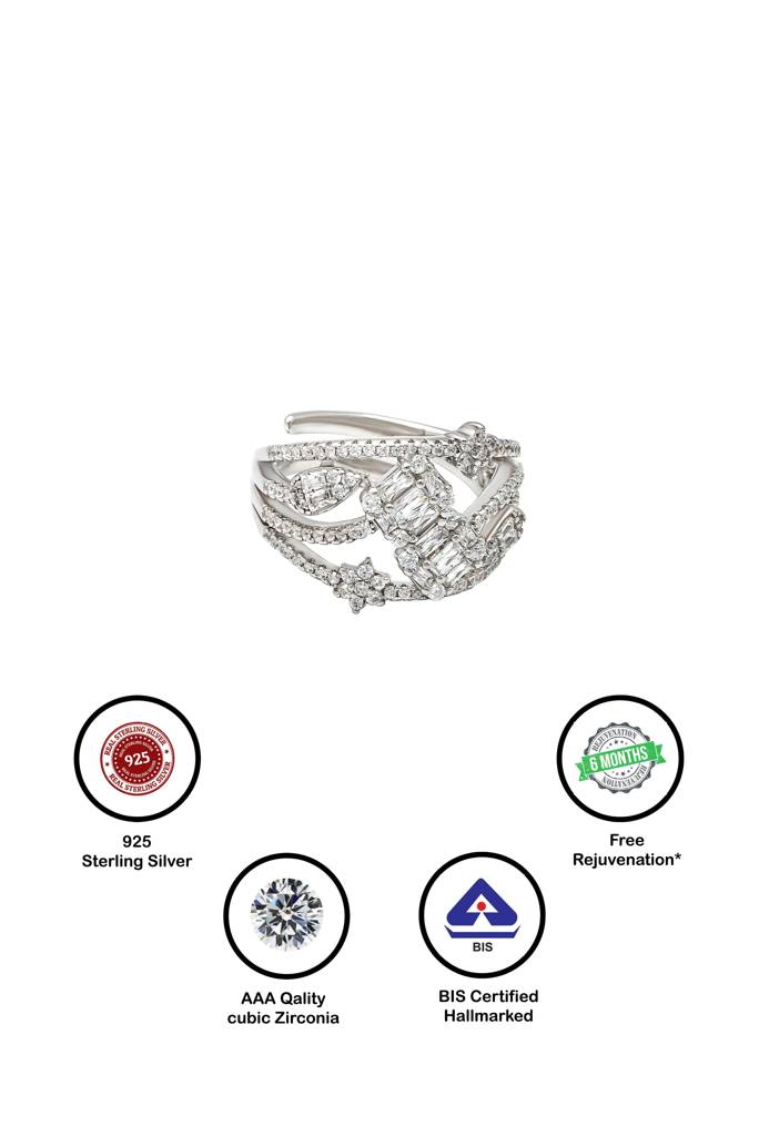 Silberry 925 Sterling Silver Royal Crown Ring : R698