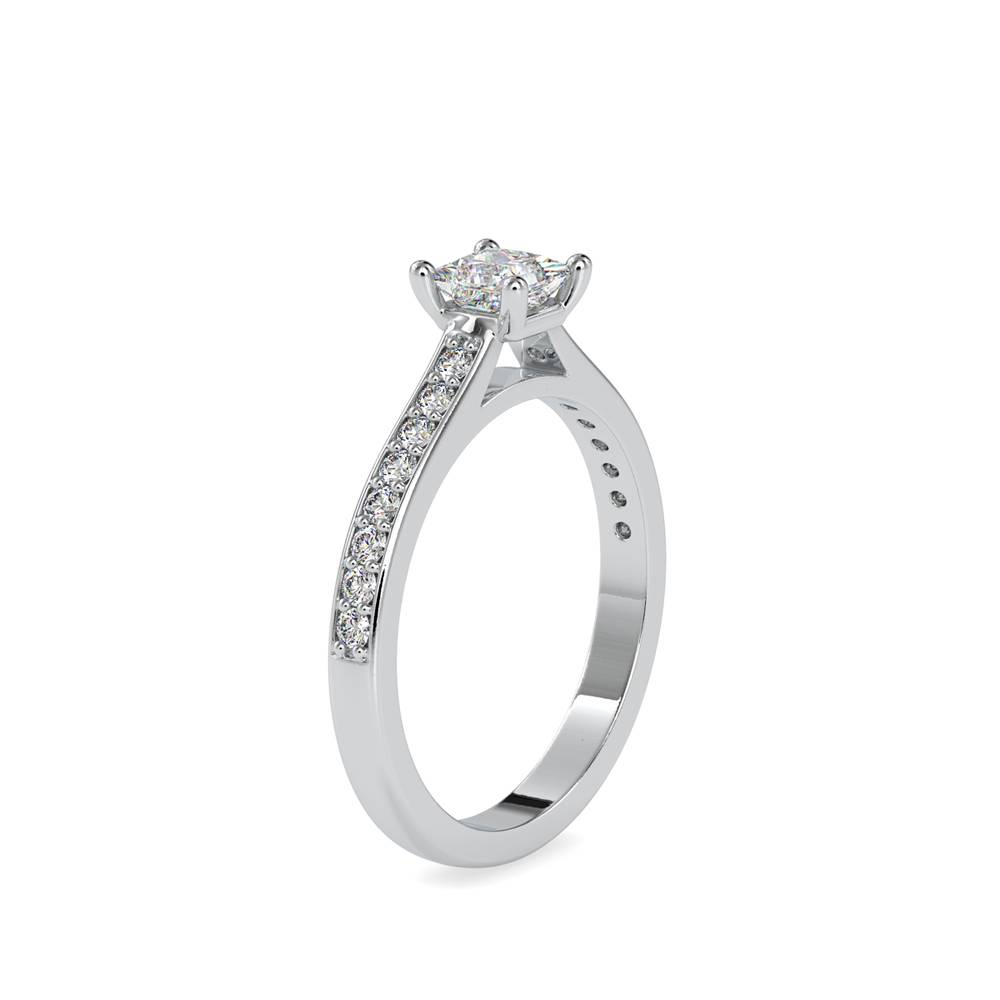 Sparkling Princess Cut Diamond Ring