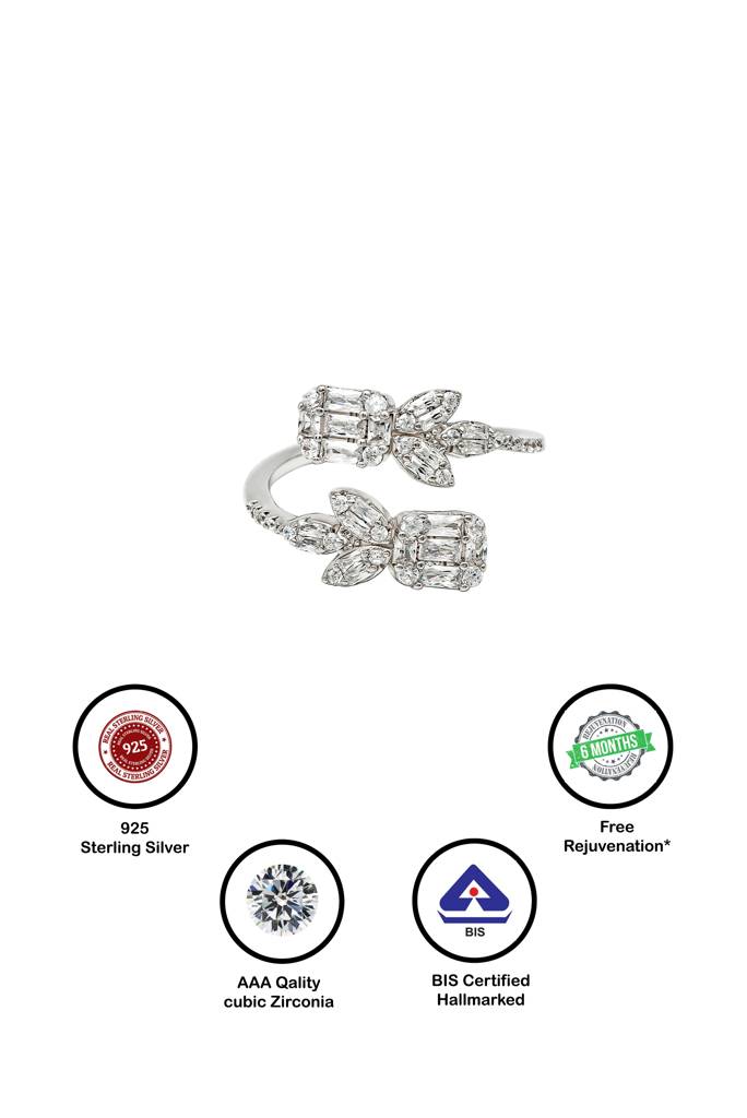 Silberry 925 Sterling Silver Petal Ring : R802