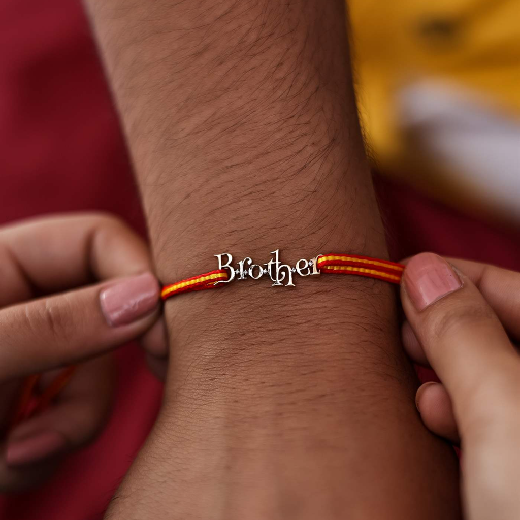 Kuberbox Yellow Gold Gold Brother Rakhi : RA2018