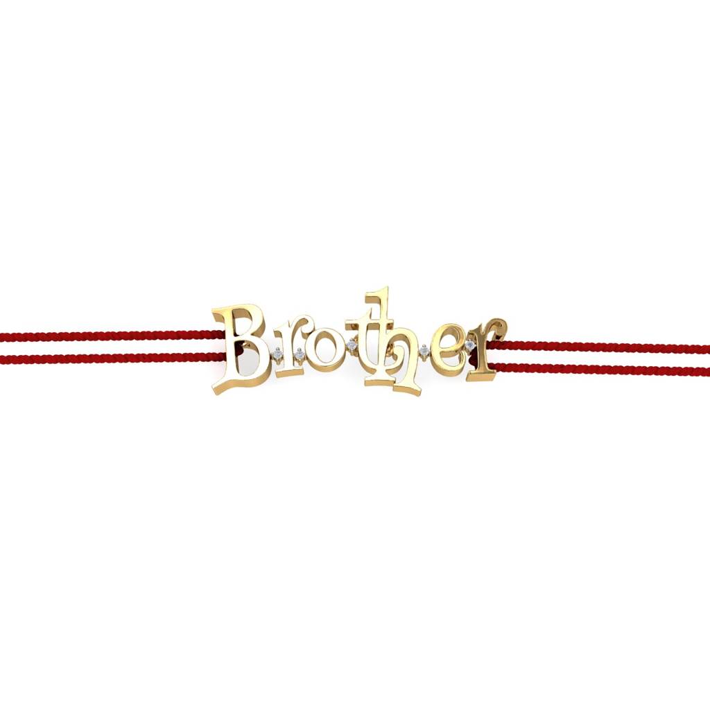 Kuberbox Yellow Gold Gold Brother Rakhi : RA2018