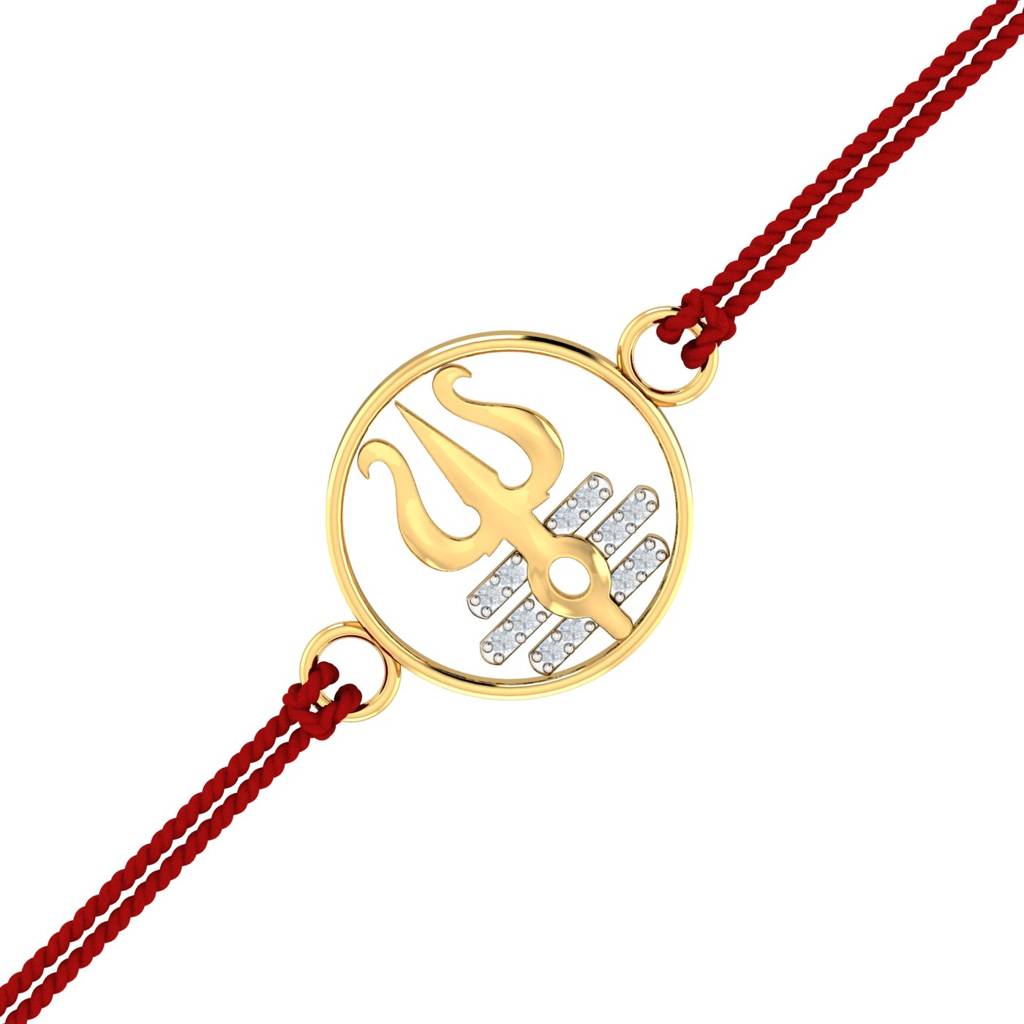 Eternz Certified Jewellery - KuberBox Yellow Gold Diamond Trishul