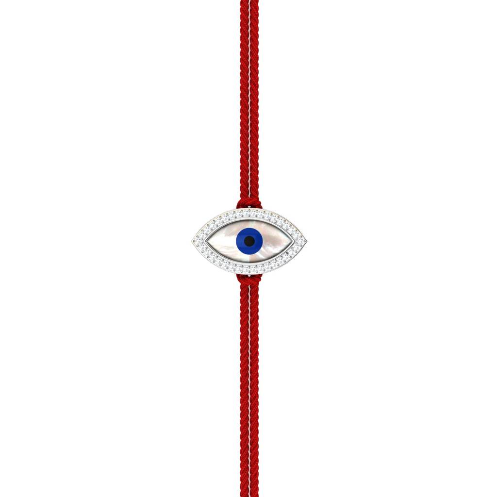 Kuberbox Yellow Gold Evil Eye Gold Rakhi Cum Pendant : RA2100