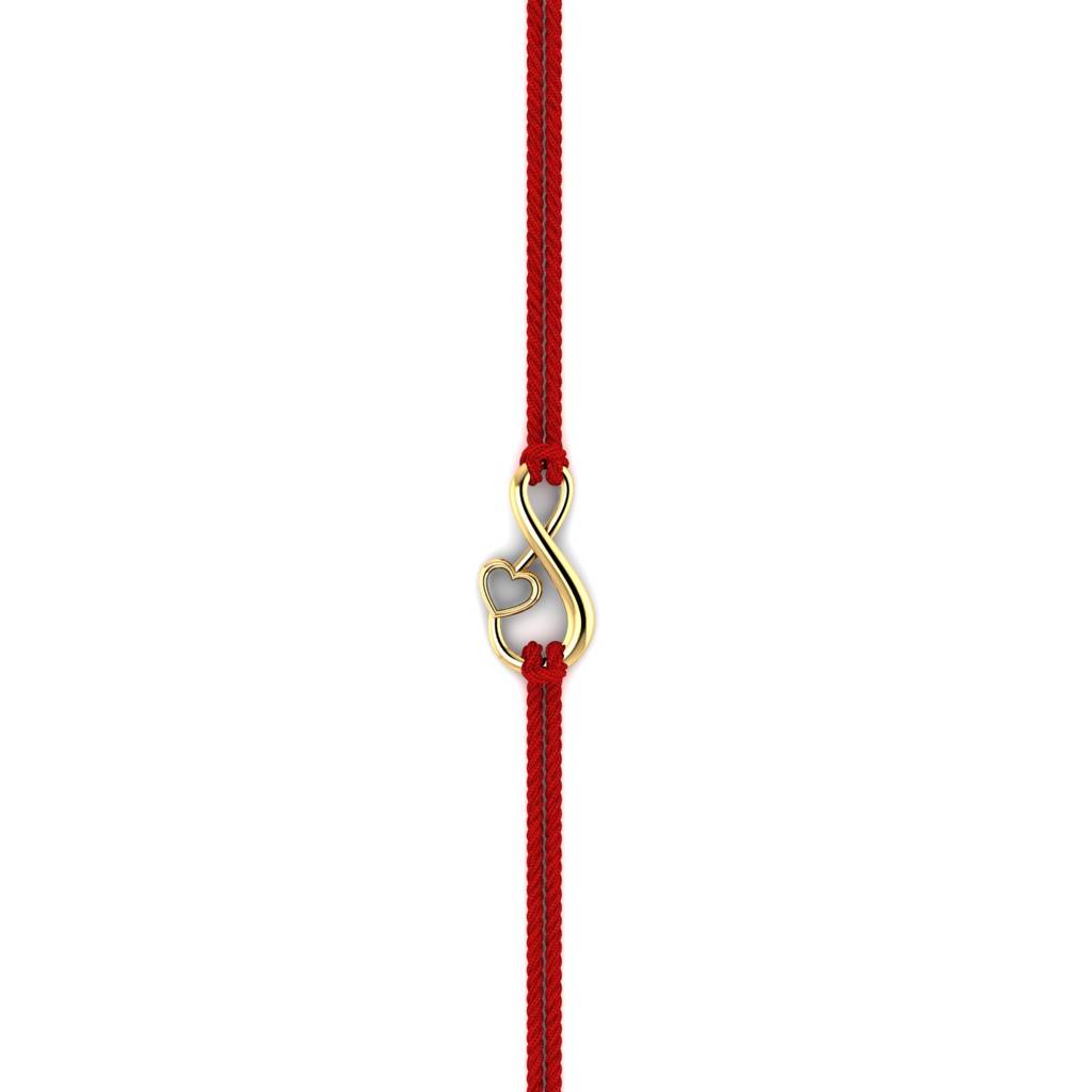 Kuberbox Yellow Gold Infinity Gold Rakhi Cum Pendant : RA2102