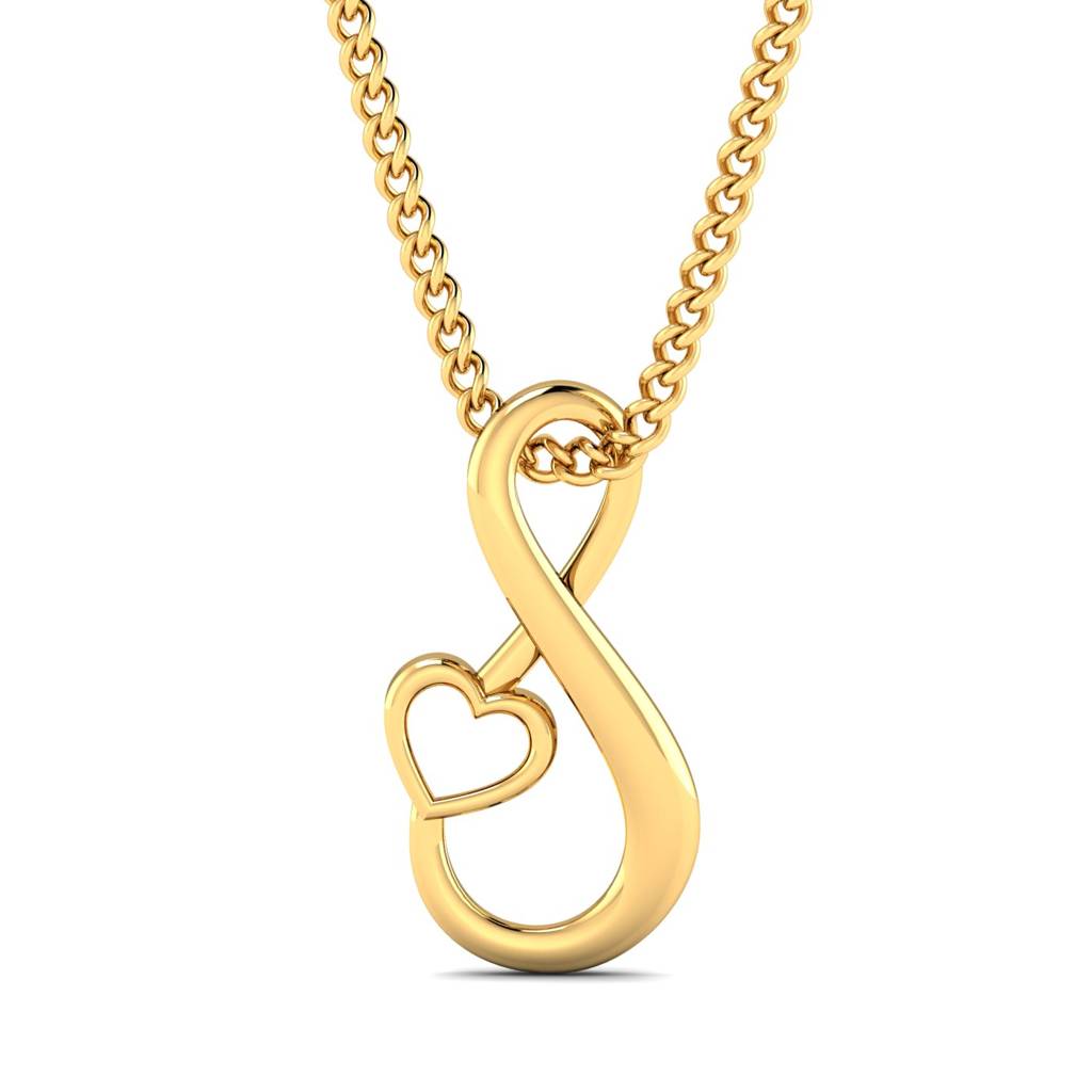 Kuberbox Yellow Gold Infinity Gold Rakhi Cum Pendant : RA2102