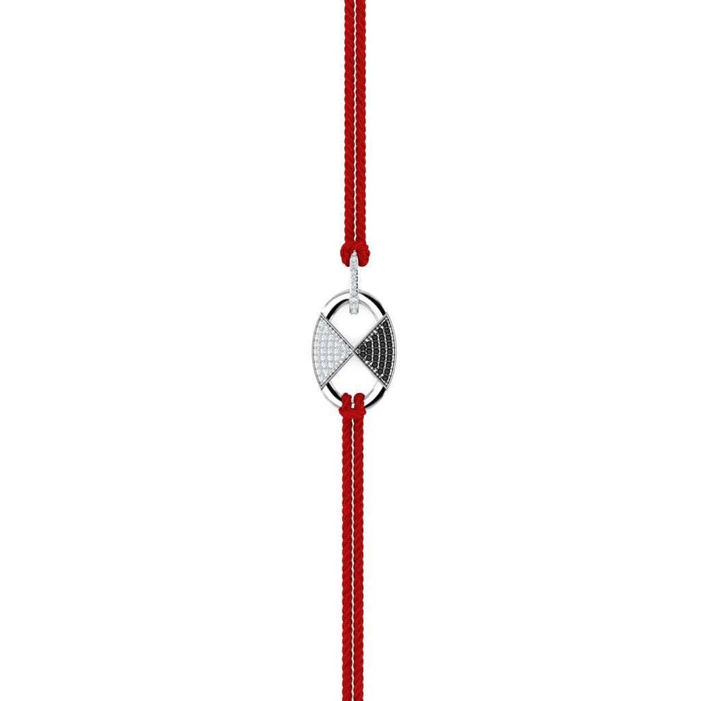 Kuberbox White Gold Monochrome Rakhi Cum Pendant : RA2120