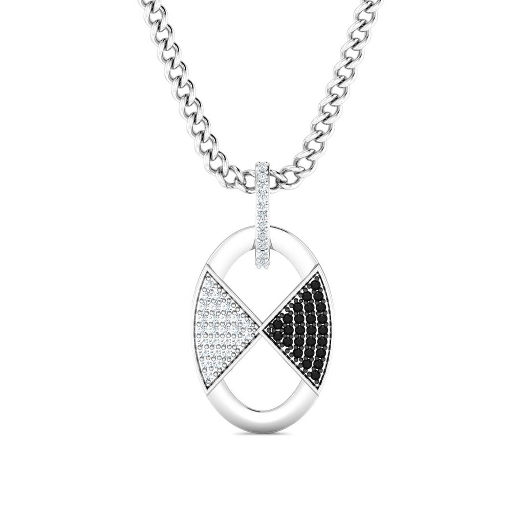 Kuberbox White Gold Monochrome Rakhi Cum Pendant : RA2120