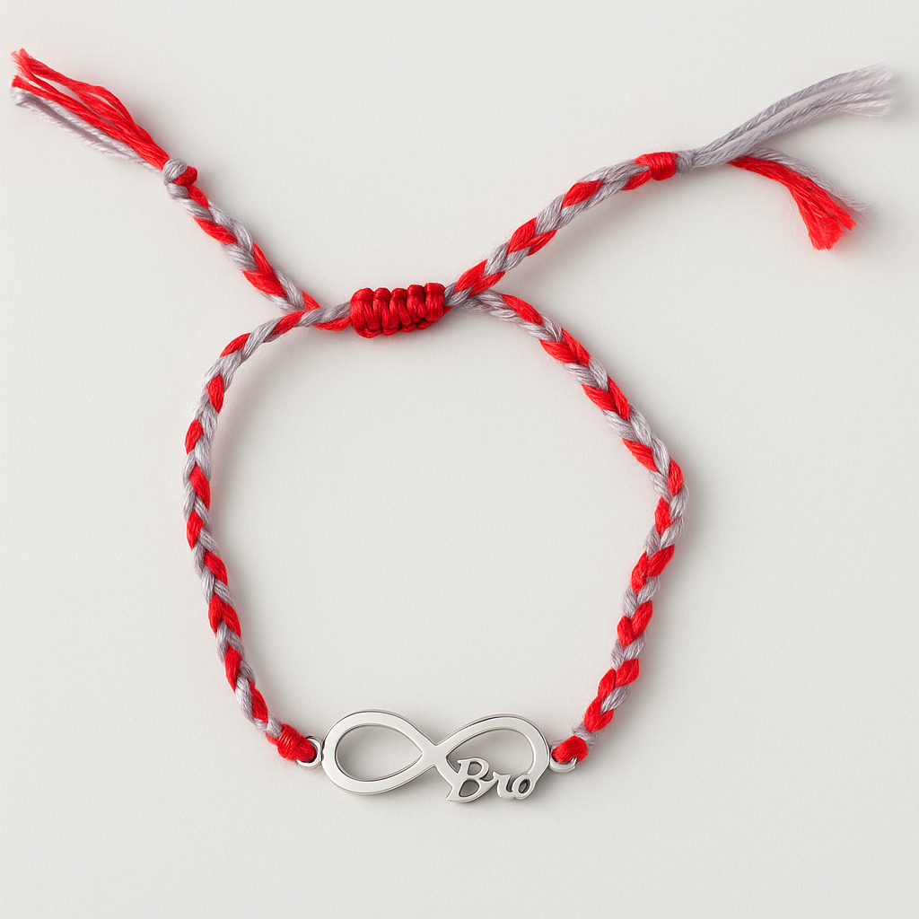 925 Silver Infinity Bro Rakhi : RAKHI-16