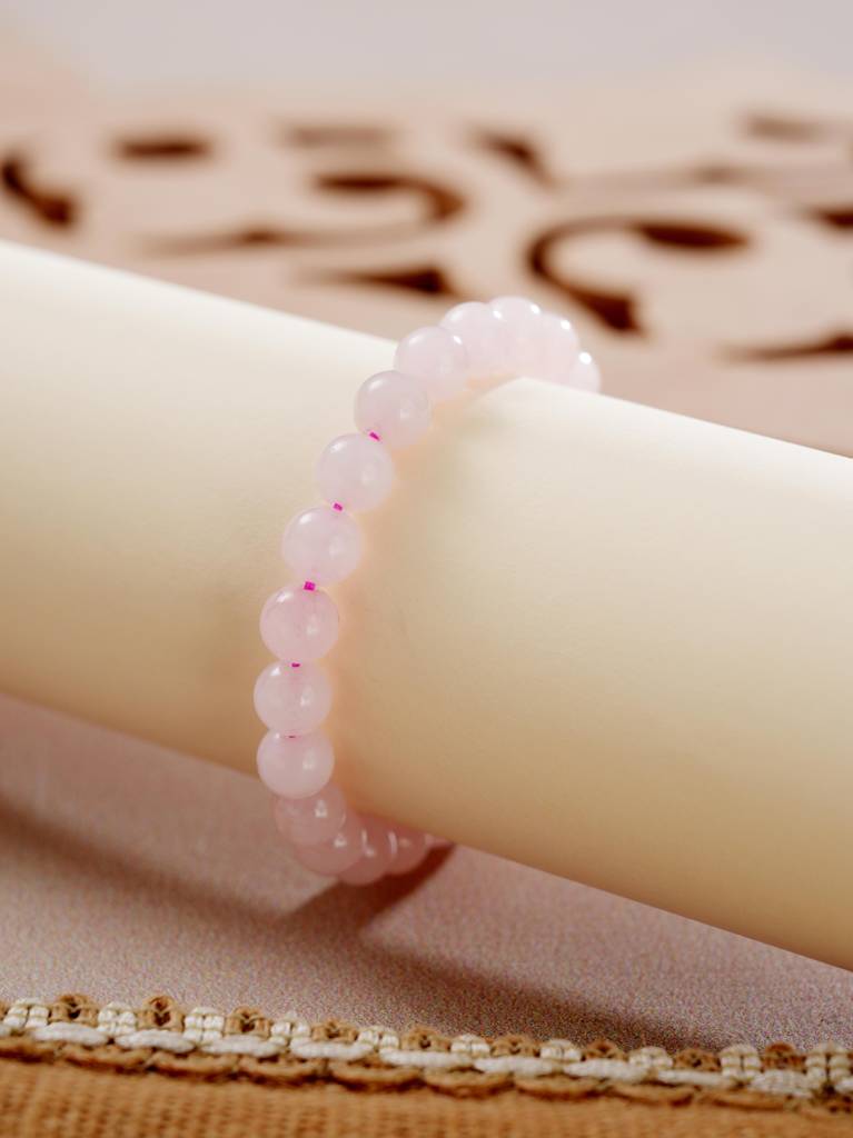 Rose Quartz Crystal Bracelet For Love & Positive Energy : STBR8226