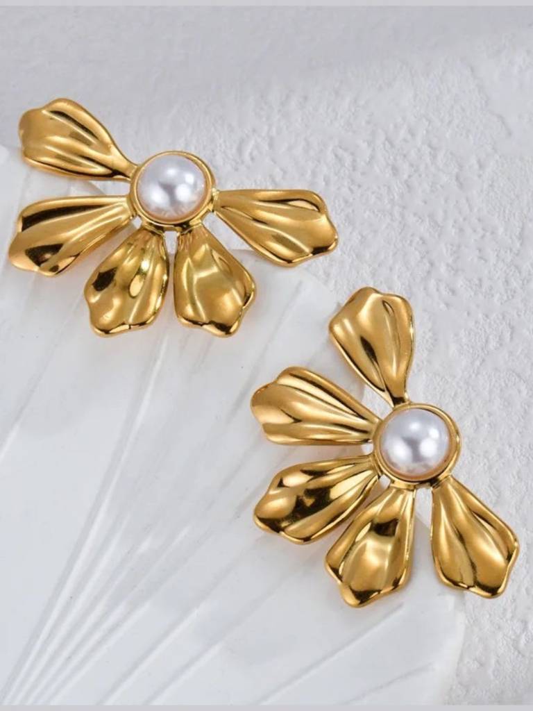 Huge Flower Stud Earrings : RB-160P