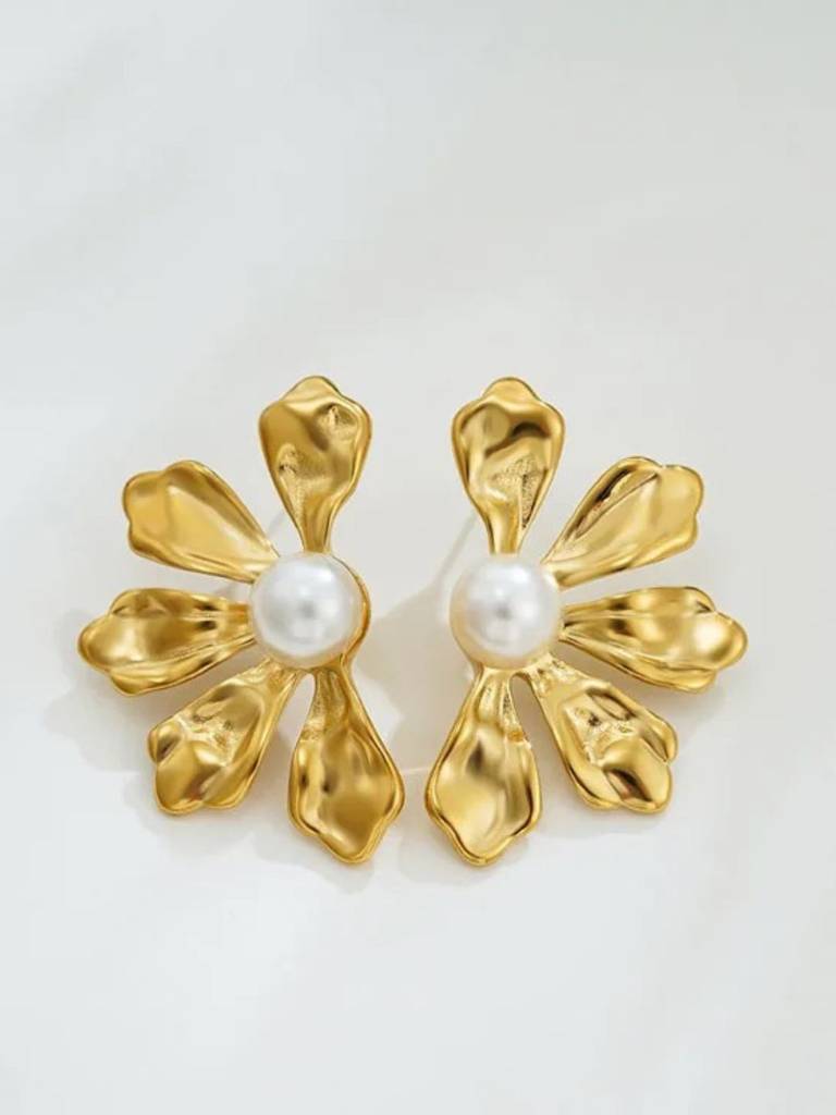 Huge Flower Stud Earrings : RB-160P
