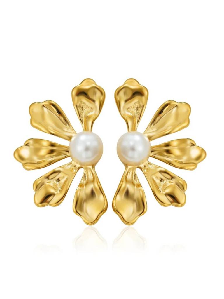 Huge Flower Stud Earrings : RB-160P