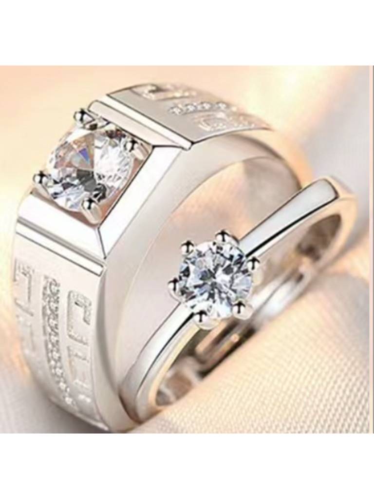 Unity Solitaire Couple Ring For Him & Her : RC24340-S
