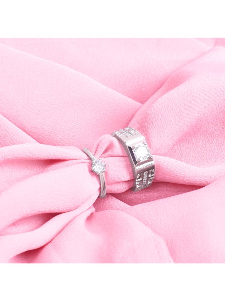 Unity Solitaire Couple Ring For Him & Her : RC24340-S