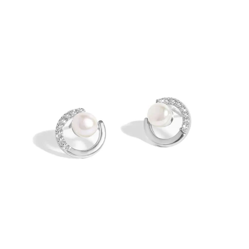 Disc Pearl Earrings : RER007