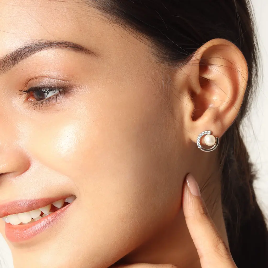 Disc Pearl Earrings : RER007