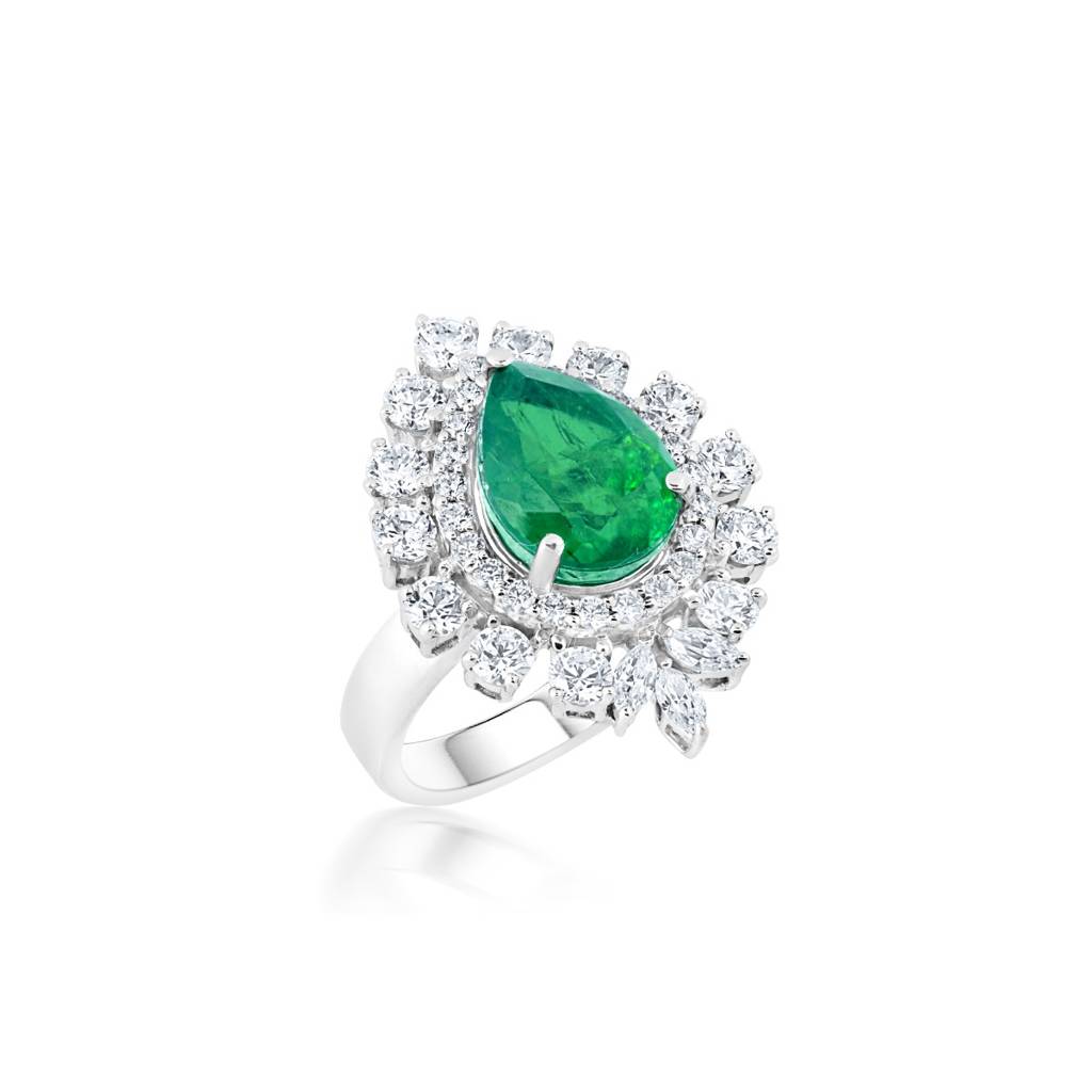 Emerald Cocktail Ring : RG-2208-0019