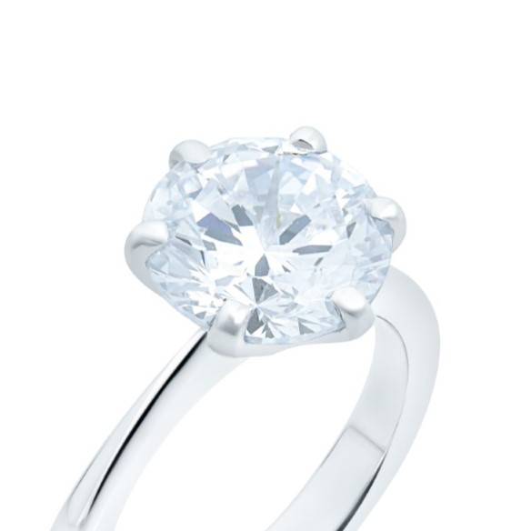 Round Brilliant-Cut Diamond Solitaire Ring : RG-2310-5895