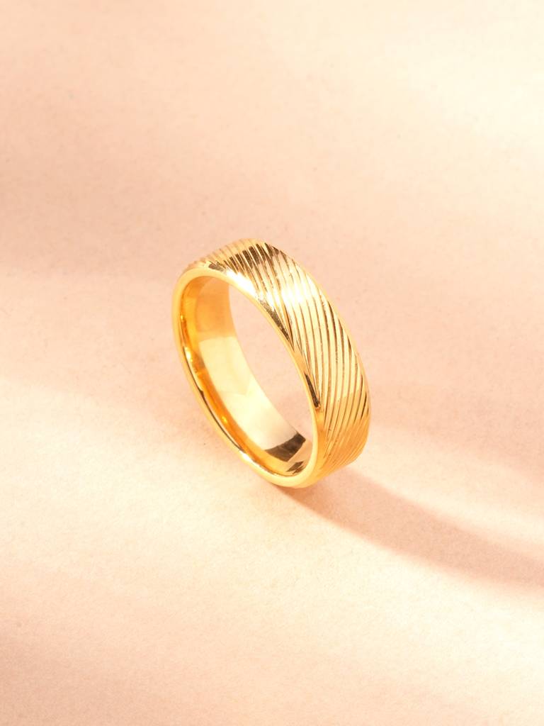 Duneline Textured Ring For Men : RG0069-9