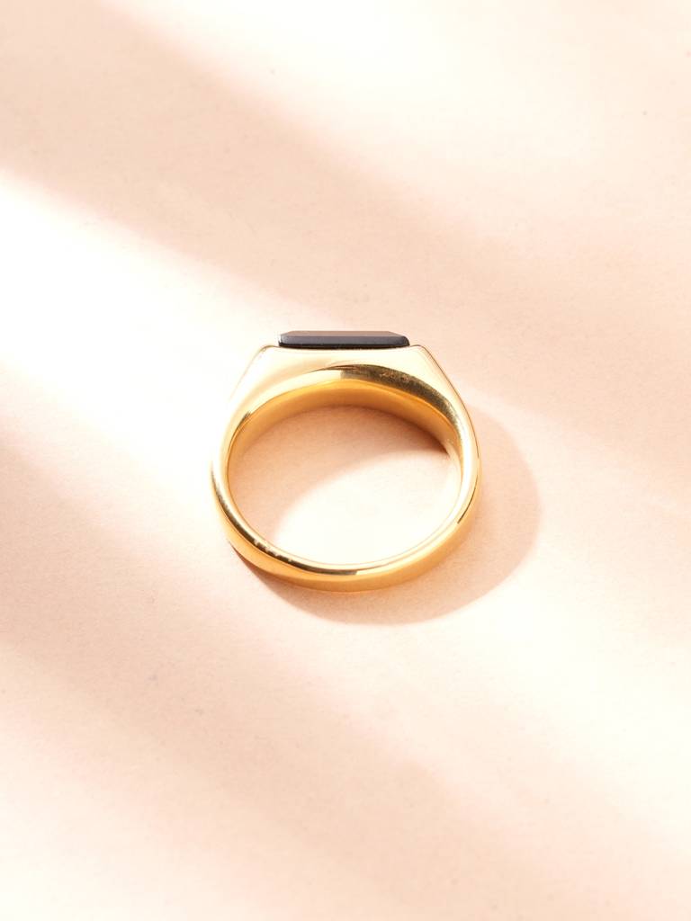 Onyx Baron Signet Ring For Men : RG0072-10