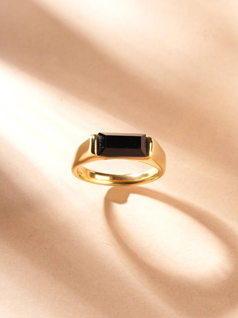 Onyx Baron Signet Ring For Men : RG0072-9