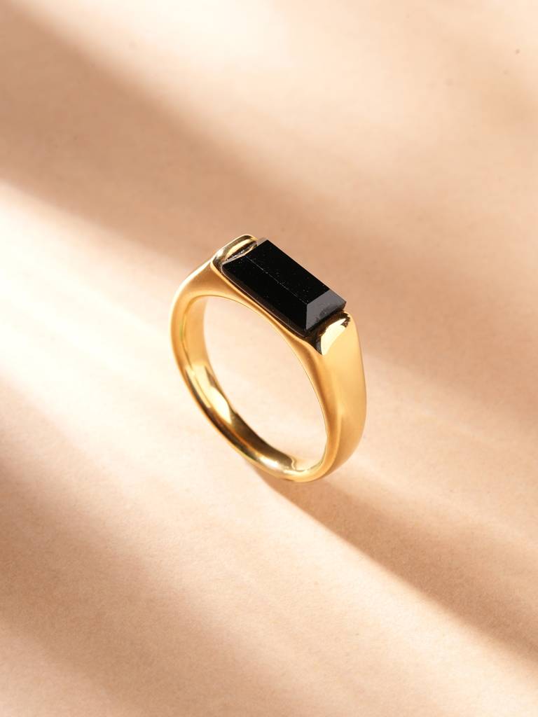 Onyx Baron Signet Ring For Men : RG0072-9