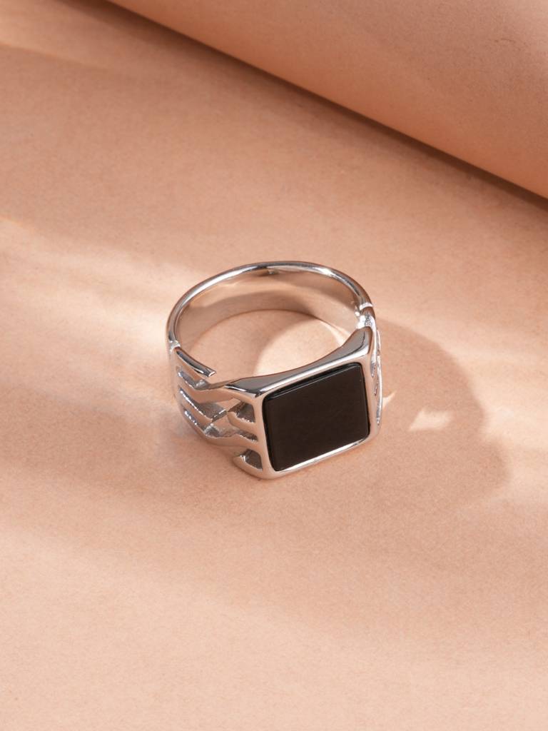 Arctic Engraved Signet Ring For Men - Waterproof & Anti-Tarnish : RG0141-9