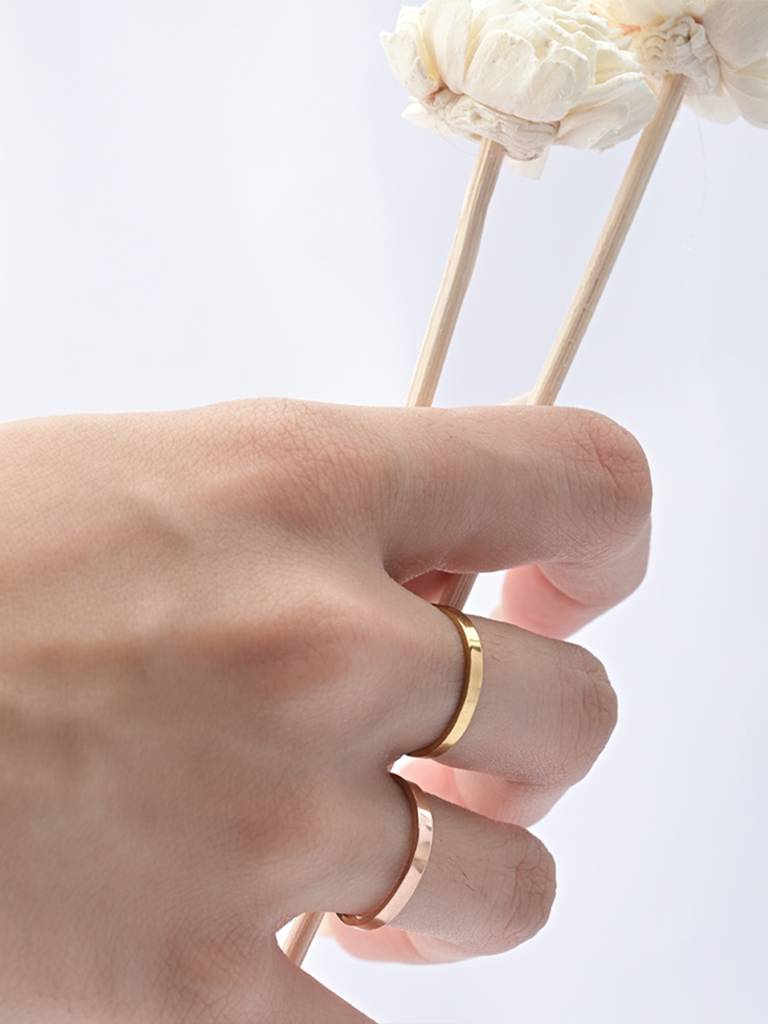 Women 18K Gold-Plated Adjustable Finger Ring : RG105-G