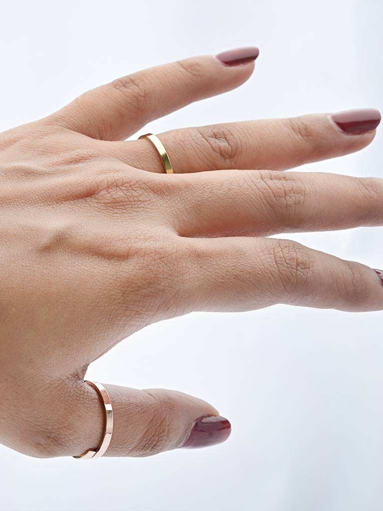 Women 18K Gold-Plated Adjustable Finger Ring : RG105-G