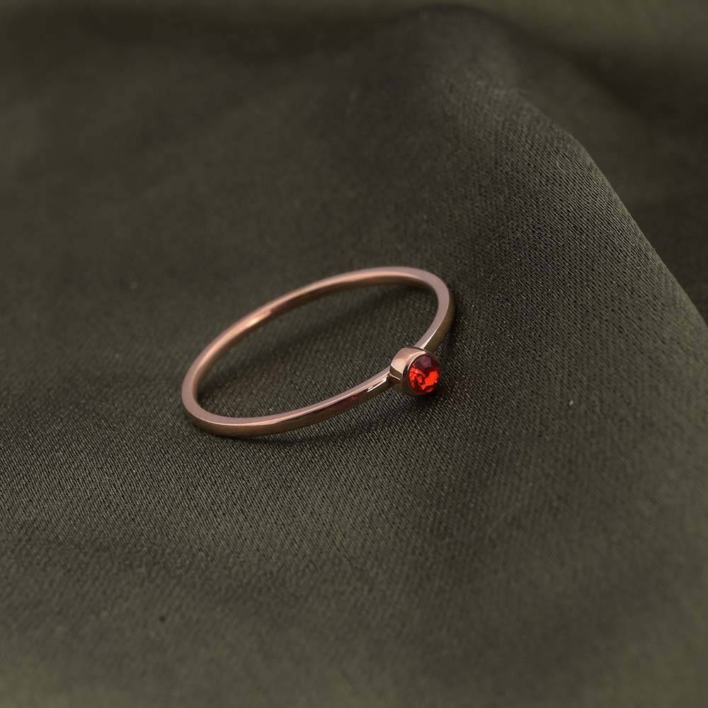 Cute Birthstone Ring | 18K Rose Gold Plated : RG139-6