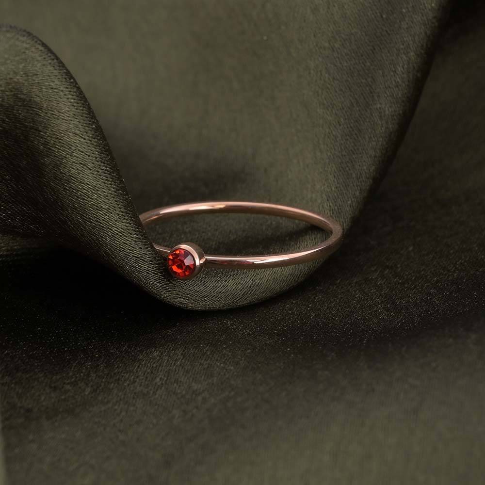 Cute Birthstone Ring | 18K Rose Gold Plated : RG139-5