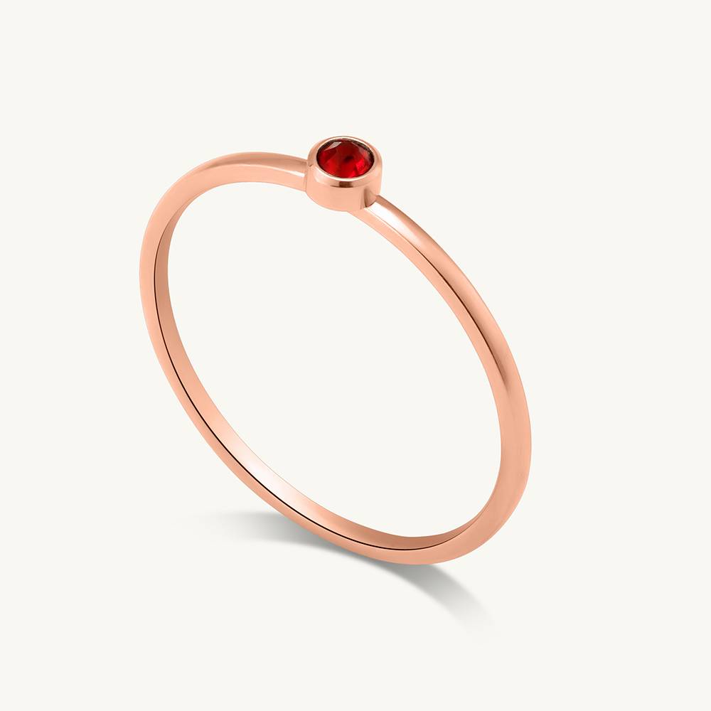 Cute Birthstone Ring | 18K Rose Gold Plated : RG139-7
