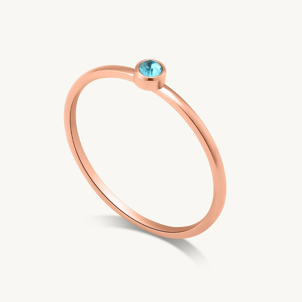 Cute Birthstone Ring | 18K Rose Gold Plated : RG141-7