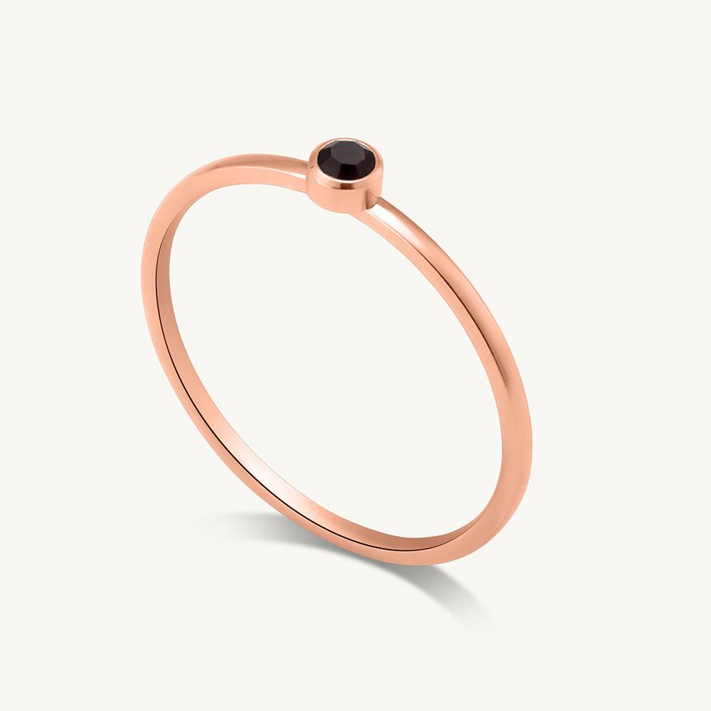 Cute Birthstone Ring | 18K Rose Gold Plated : RG144-6