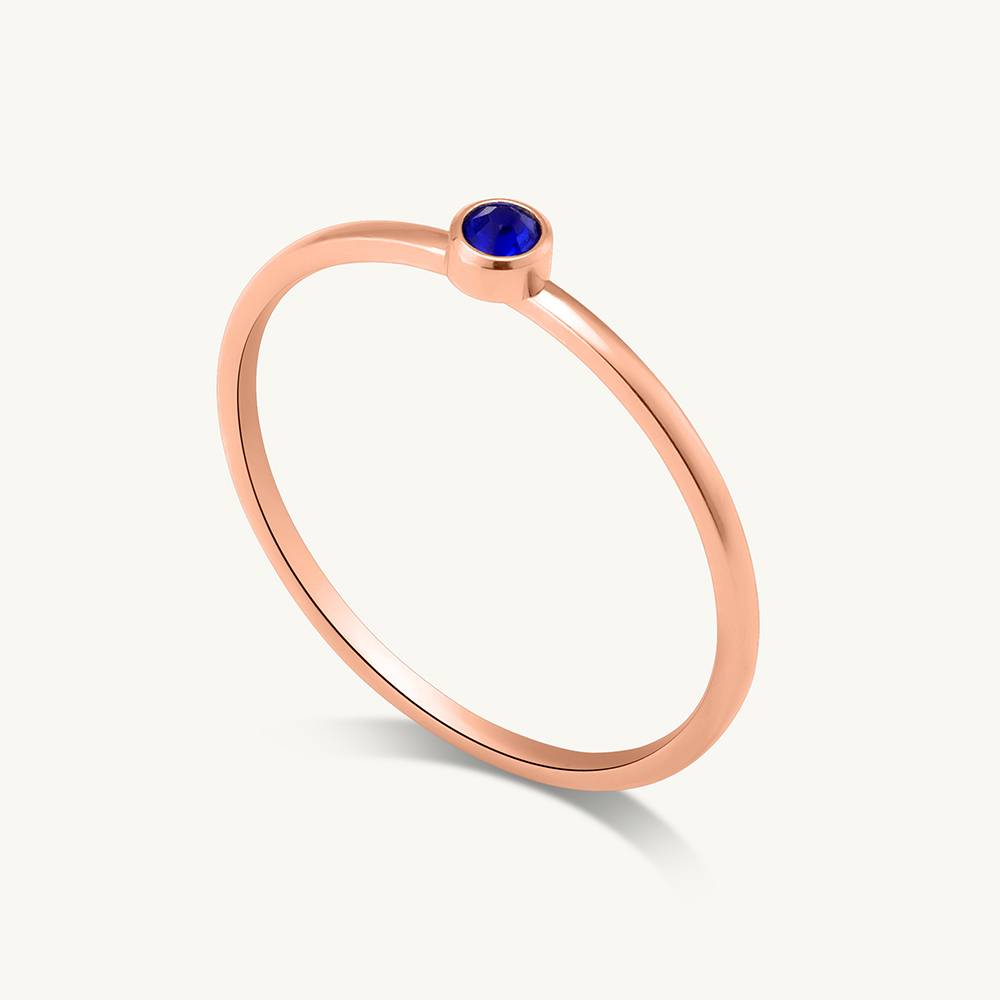 Cute Birthstone Ring | 18K Rose Gold Plated : RG147-6