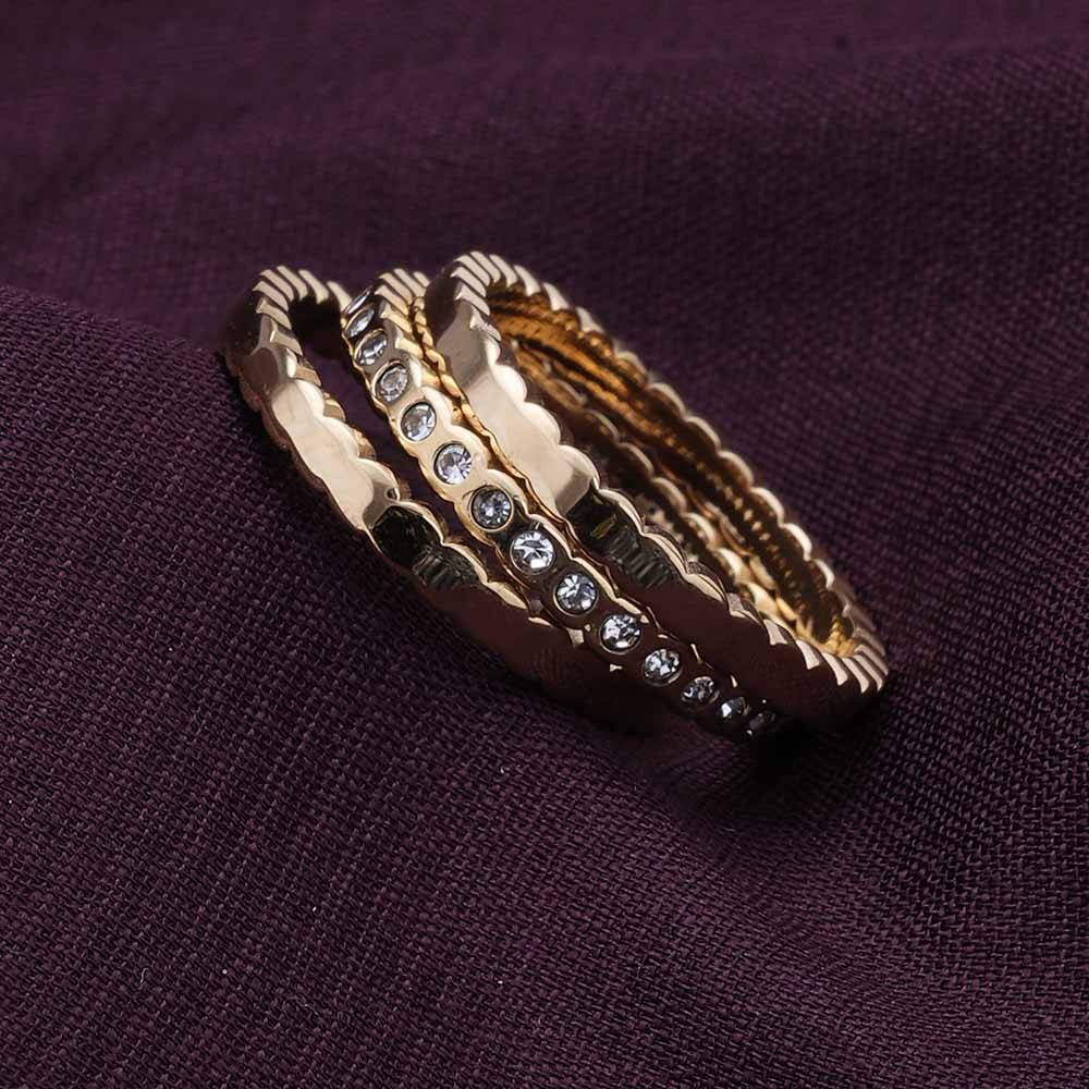 Three Piece Honeycomb Ring : RG163