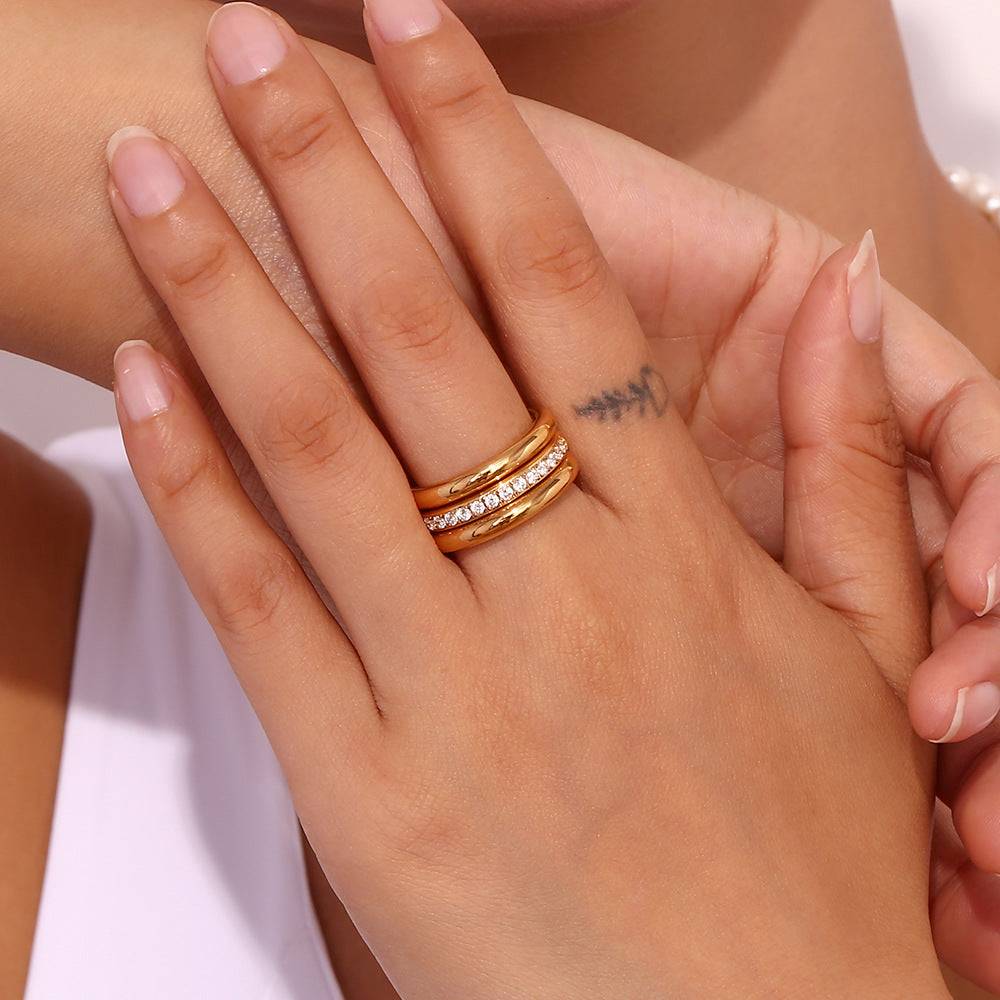 Shimmery Triple Ring : RG262-6