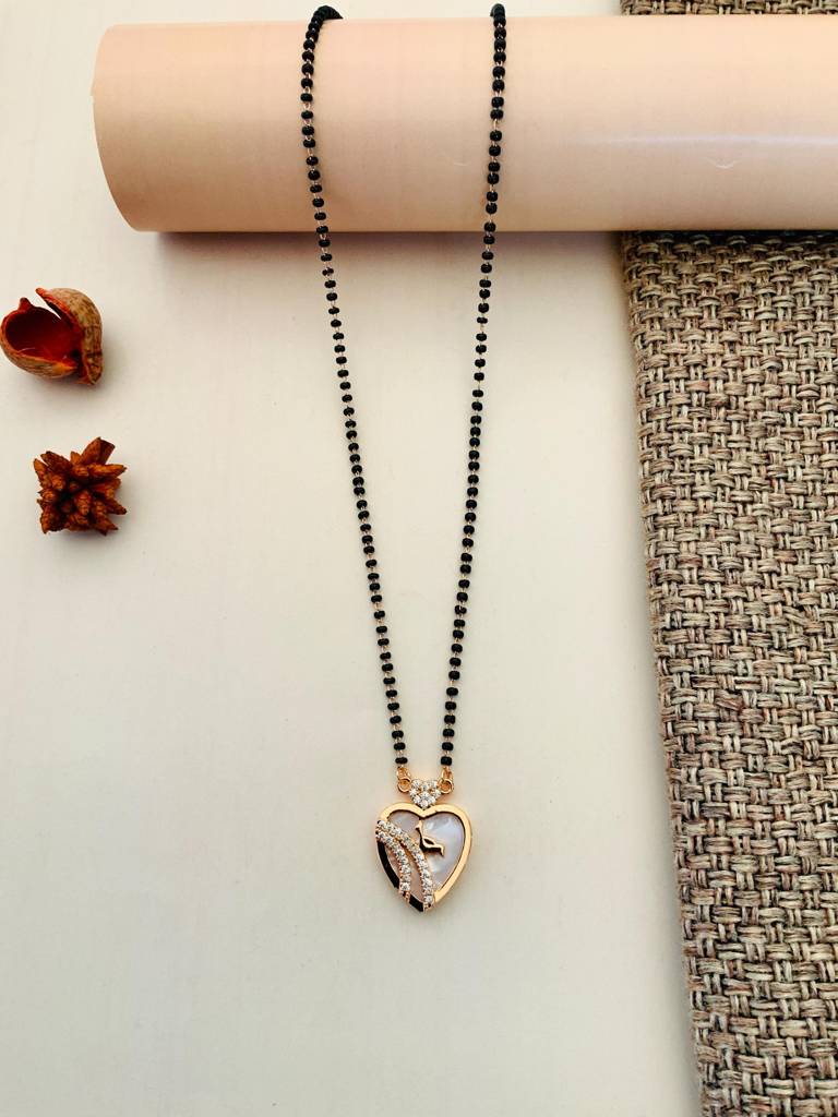 Rose Gold American Diamond Necklace For Women : RGMS18SRiva